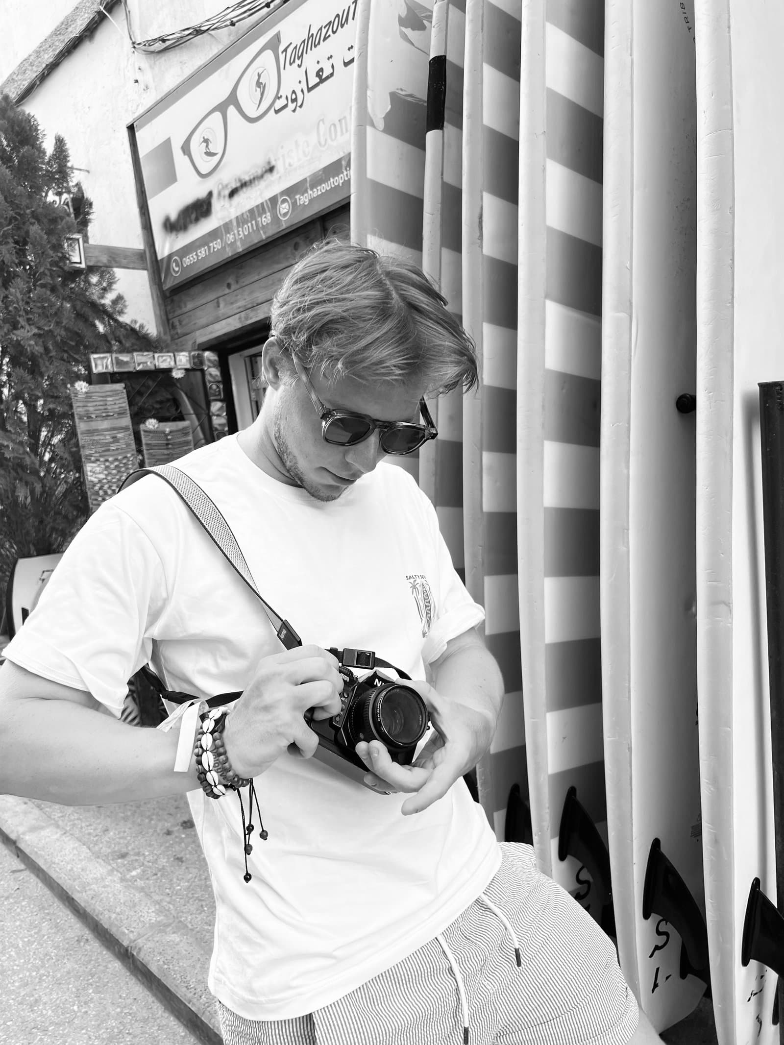 The photographer behind Vintage Vision, camera in hand