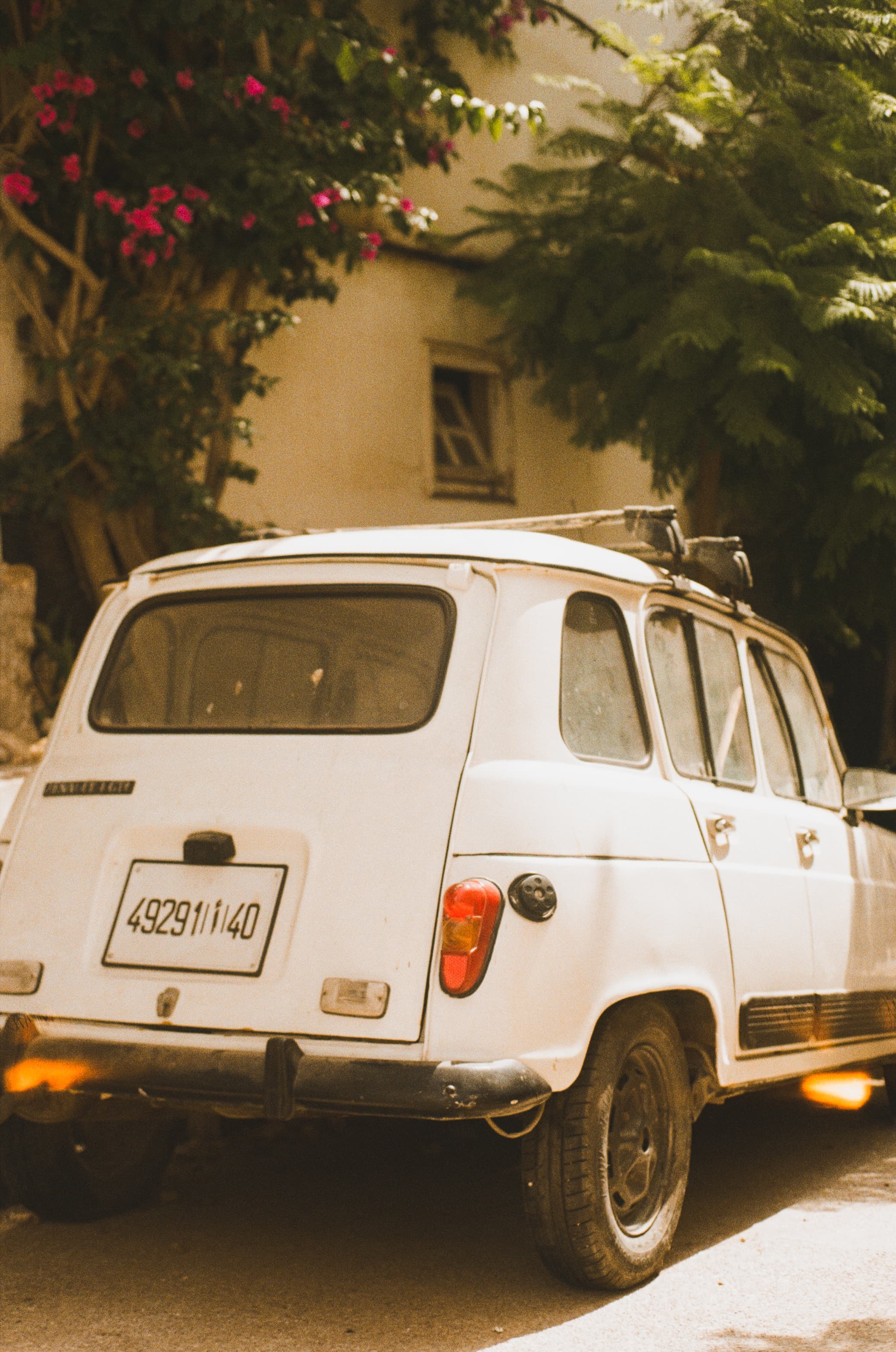 Old Renault, bougainvillea